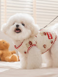 Blue Gingham Pet Vest with D-Ring - View 6 | WEUXS