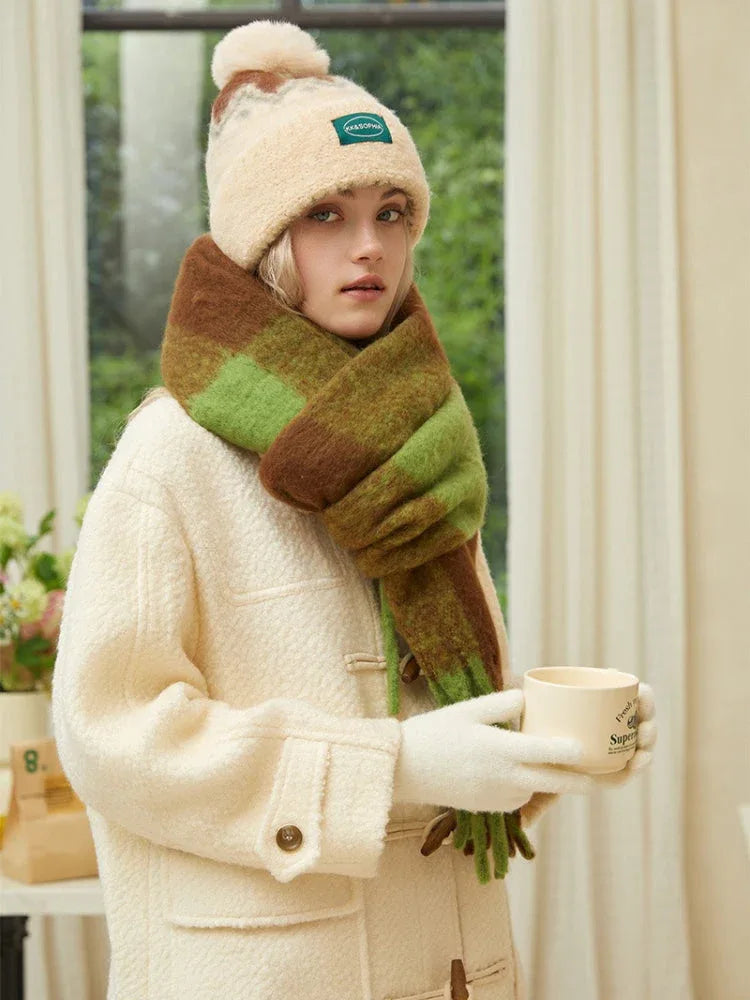 Oversized Ombre Knit Scarf - View 10 | WEUXS