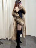 Ultra-Luxe Long Faux Fox Fur Coat - WEUXS