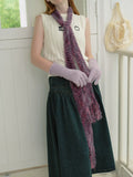 Faux mink skinny scarf with tassels - View 8 | WEUXS