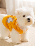 Fleece dog vest with scarf and D-ring - View 7 | WEUXS