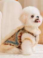 Fair Isle dog vest with faux fur trim - View 6 | WEUXS
