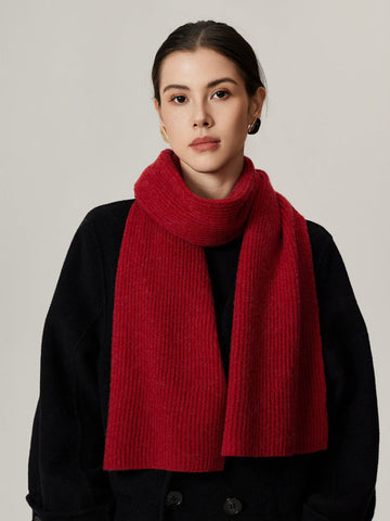 7% Cashmere & Wool Blend Ribbed Scarf
