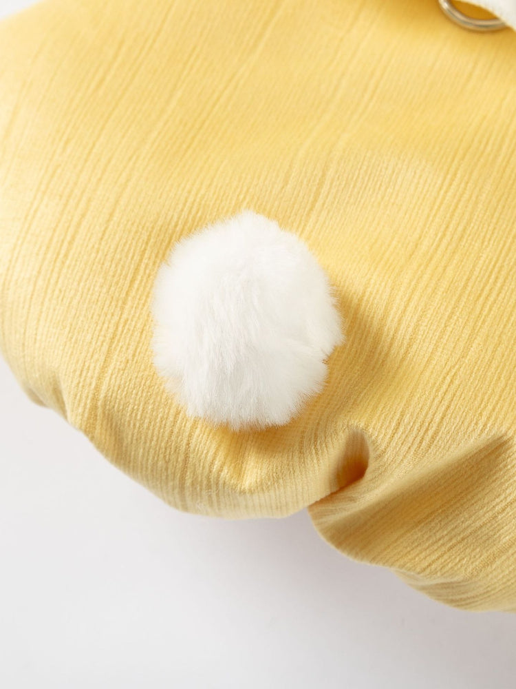 Yellow dog vest with bunny embroidery - View 7 | WEUXS