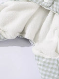 Gingham padded dog hoodie jumpsuit - View 9 | WEUXS