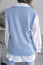 Women's beige cable knit sweater vest - View 10 | WEUXS