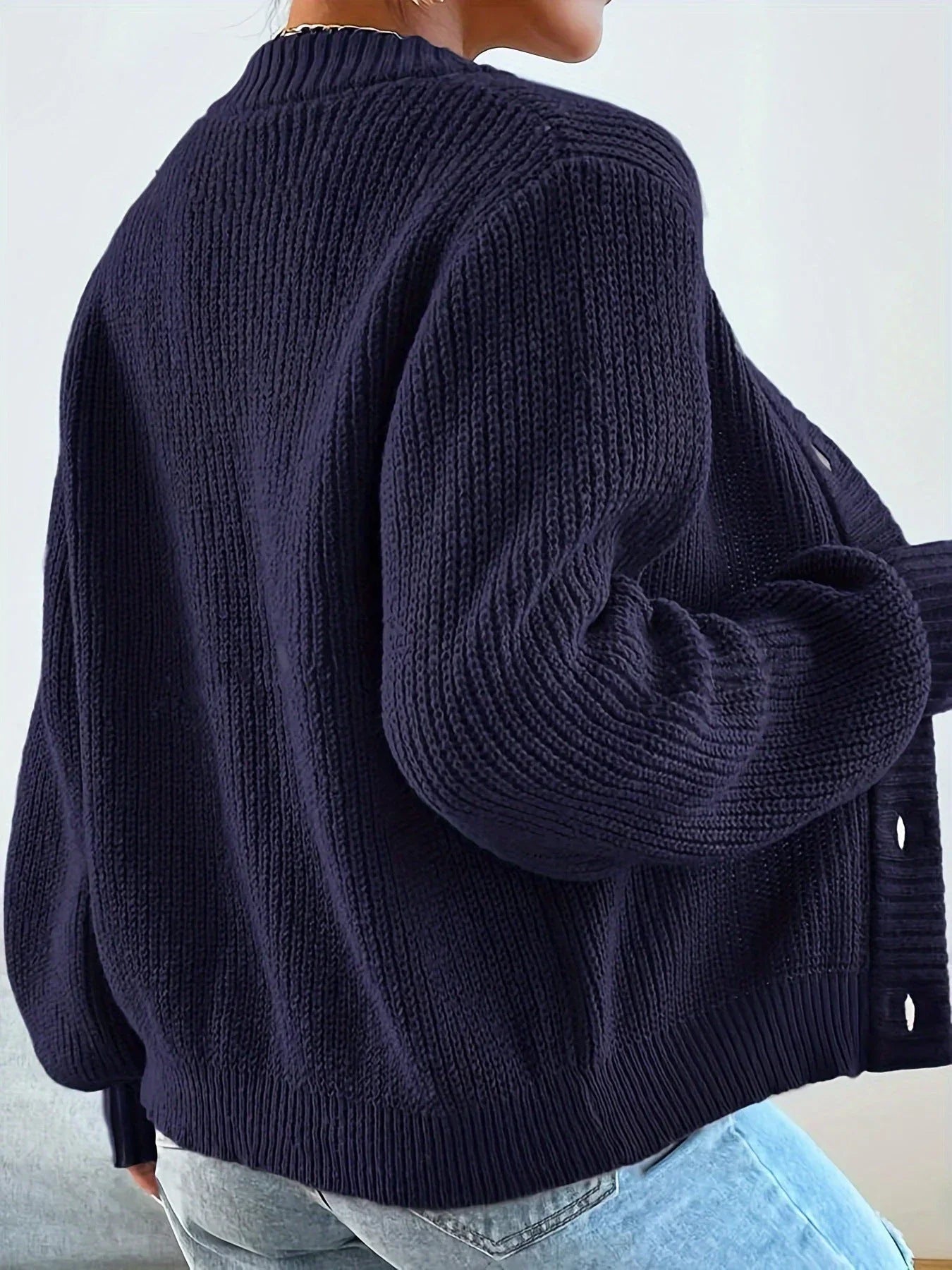Chunky Knit Cropped Cardigan Secondary image