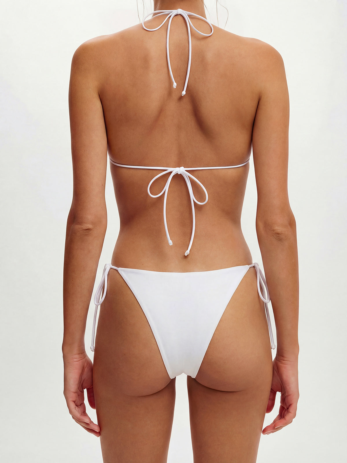 Adjustable tie side triangle bikini set - View 7 | WEUXS
