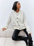 Faux Fur Button Cardigan - View 16 | WEUXS