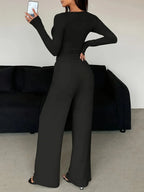 Henley Knit Lounge Set - View 10 | WEUXS