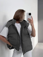 Hooded puffer vest - View 13 | WEUXS