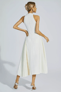 Cynthia Cream Midi Dress - WEUXS