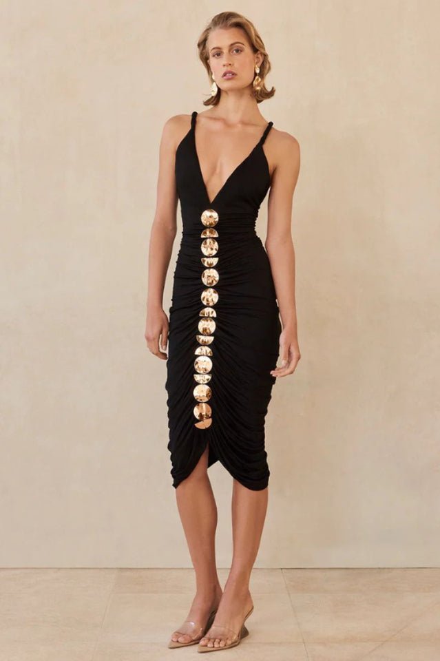 Cynthia Metallic Sequin - Embellished Dress - WEUXS