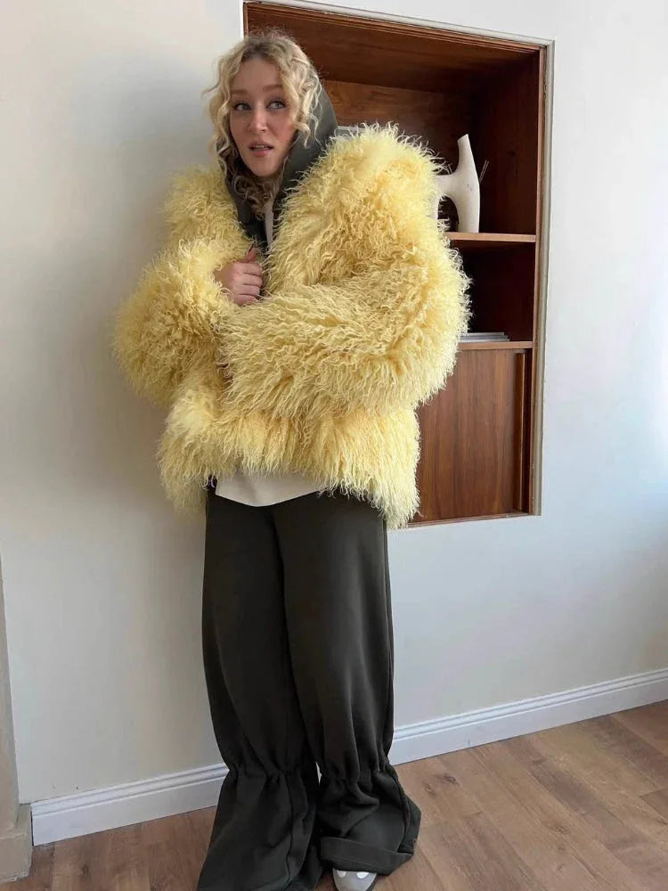 Shaggy Faux Fur Coat - View 8 | WEUXS