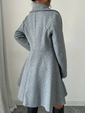 The Genevieve Fit & Flare Wool Coat Dress - WEUXS
