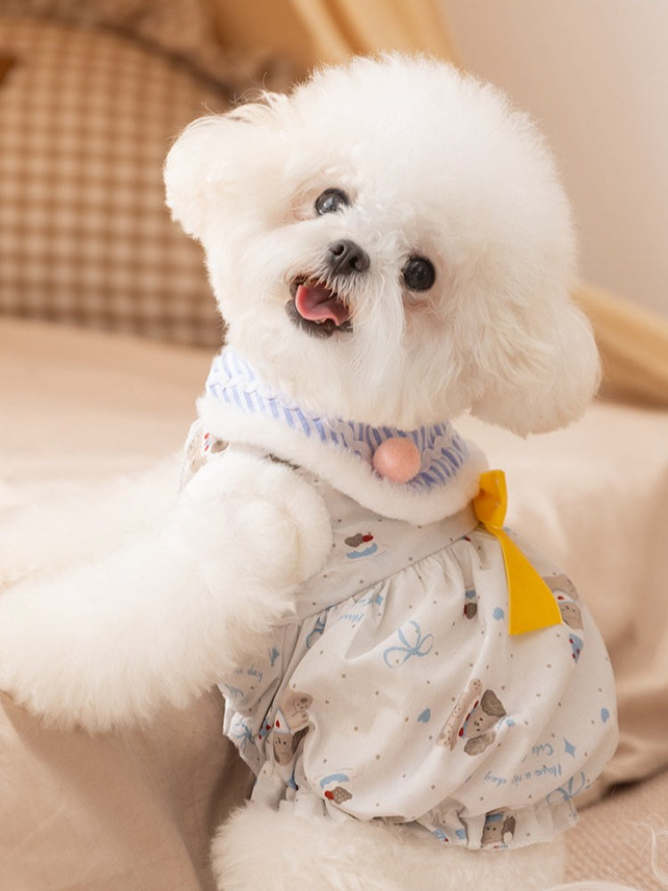 bear print dog dress - View 6 | WEUXS