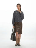 Fuzzy Pearl Star Cardigan - View 6 | WEUXS