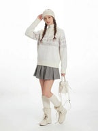 Fair Isle Half Zip Knit Sweater - View 6 | WEUXS