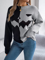 Color Block Pumpkin Sweater - View 14 | WEUXS