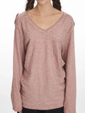 Vintage Slub Knit V-Neck Pocket Tee - View 6 | WEUXS