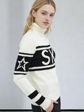 Graphic Turtleneck Sweater - View 6 | WEUXS