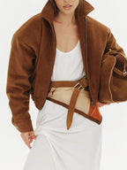 Hazel Vintage Corduroy Bomber Jacket - View 7 | WEUXS