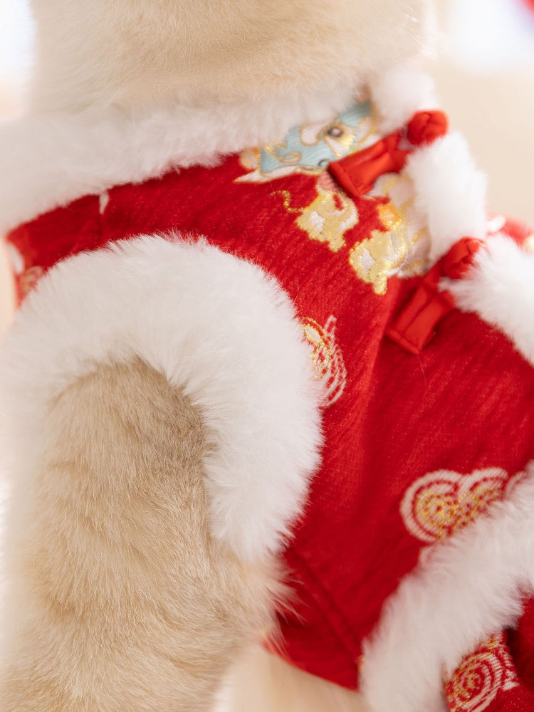 Dragon Brocade Pet Vest - View 8 | WEUXS
