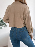 Cropped Corduroy Jacket - View 15 | WEUXS