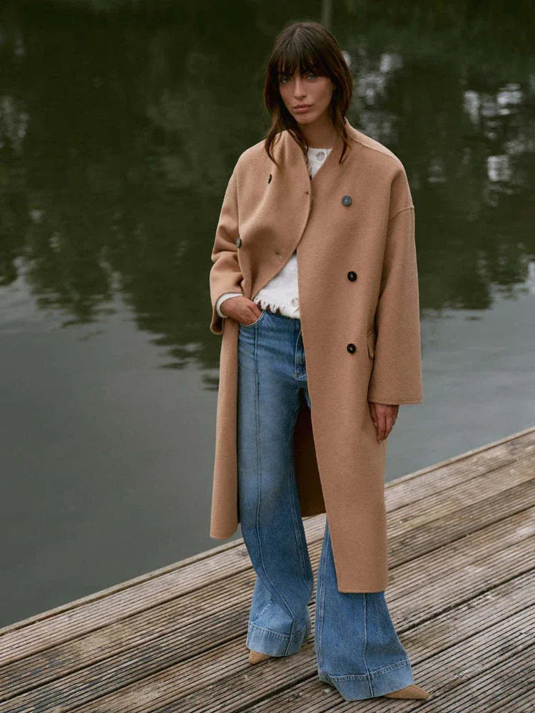 The Evelyn Wool-Blend Scarf Coat - WEUXS