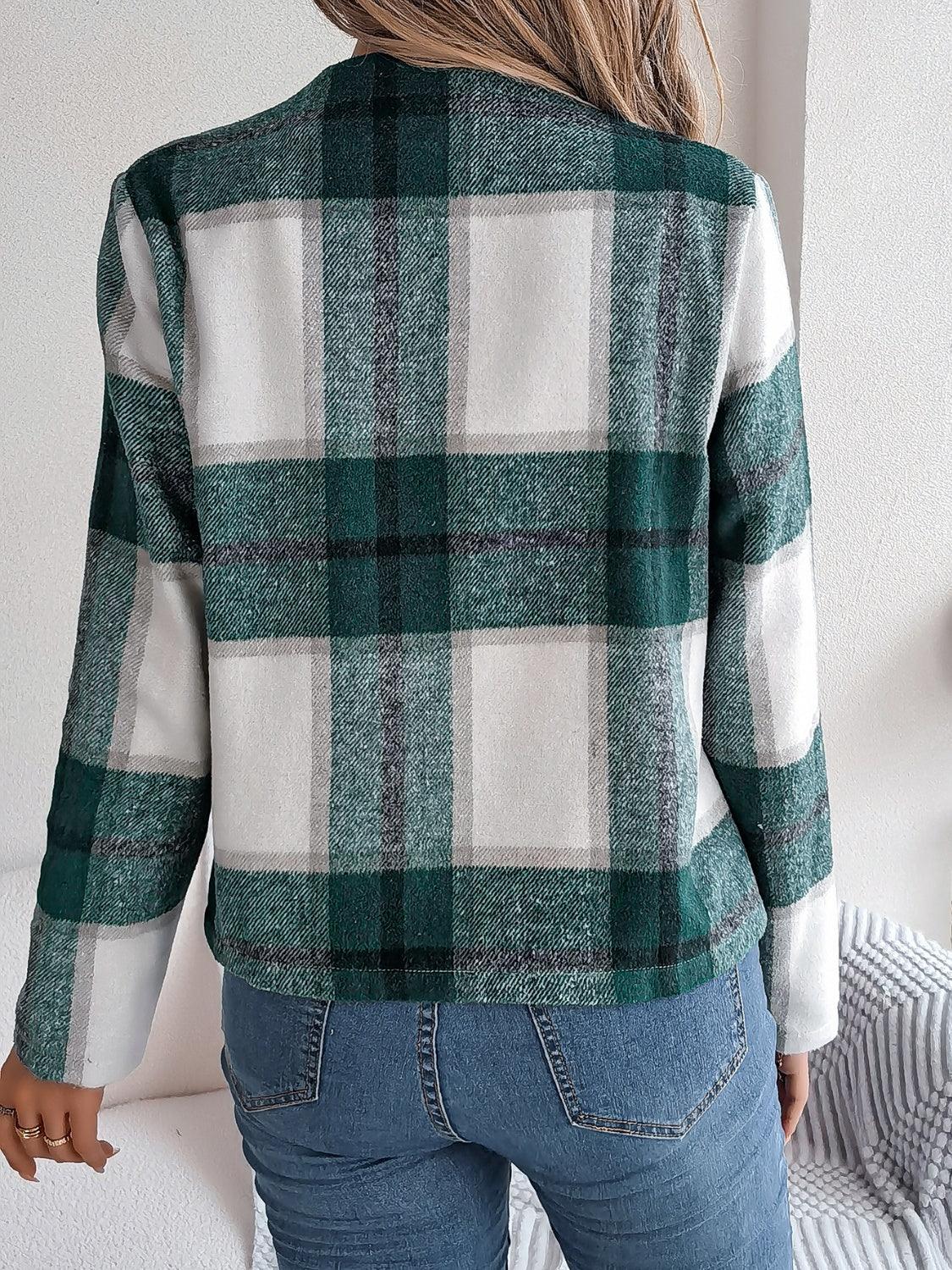 Plaid cropped jacket - View 20 | WEUXS