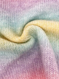 Dreamy Pastel Rainbow Ombre Knit Sweater - WEUXS