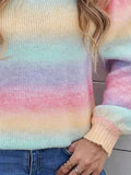Close-up of the fabric texture of an ombre sweater