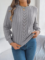 Women's cable knit sweater - View 12 | WEUXS
