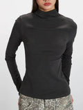Mock Neck Long Sleeve Top - View 6 | WEUXS