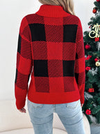 Evergreen Heritage Buffalo Plaid Turtleneck Sweater - WEUXS