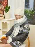 Oversized Ombre Knit Scarf - View 6 | WEUXS