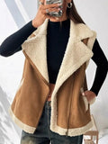 The Dakota Faux Shearling Moto Vest - WEUXS