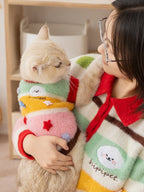 Striped Pet Sweater with Star Appliques