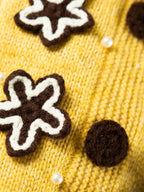 Knitted Dog Sweater with Bear Applique - View 6 | WEUXS