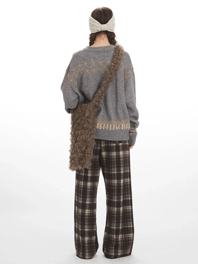 Graphic Knit Sweater with Textured Animal Design Secondary image