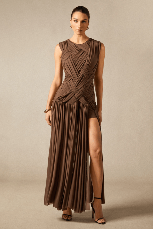 Edna Sleeveless Braided Maxi Dress - WEUXS