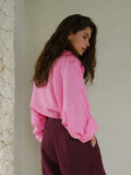 Effortless 100% Cotton Oversized Button Down Shirt - WEUXS