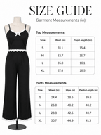 Elegant Lace Trim Pajama Set - WEUXS