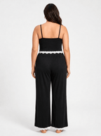 Elegant Lace Trim Pajama Set - WEUXS