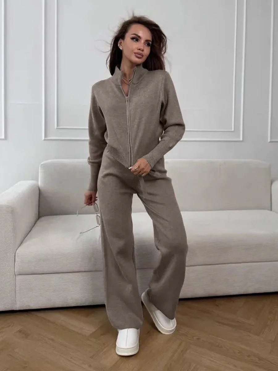 Elevated Double-Zip Knit Set - WEUXS