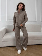 Elevated Double-Zip Knit Set - WEUXS