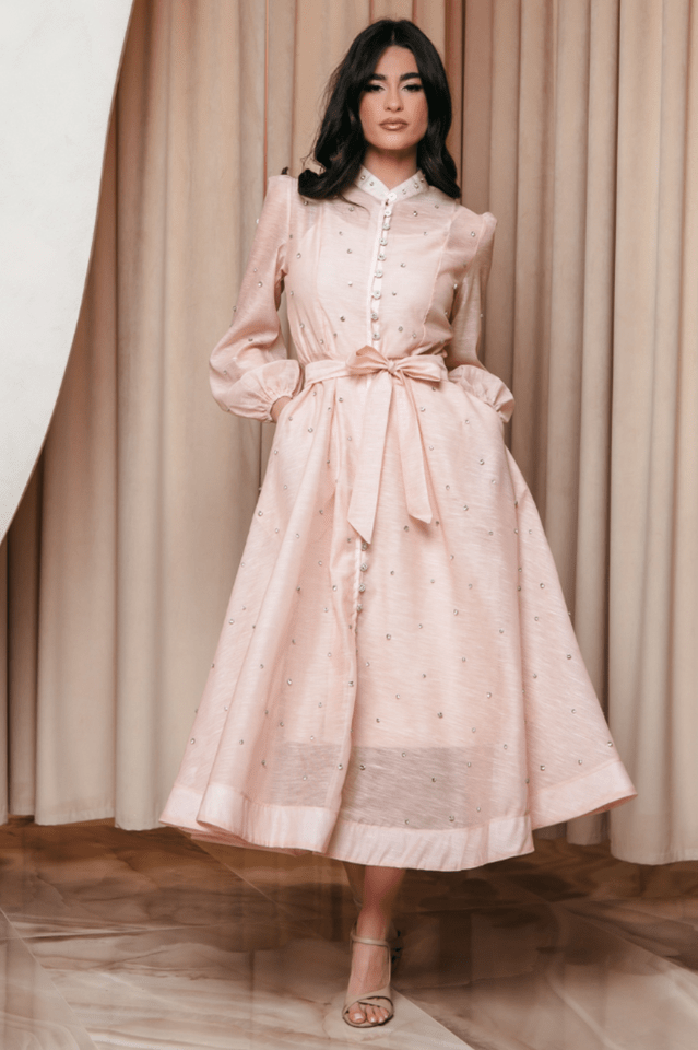 Emelia Crystal Embellished Sheer Maxi Dress - WEUXS