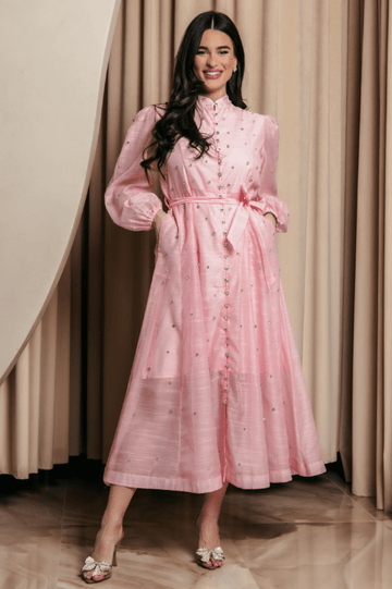 Emelia Crystal Embellished Sheer Maxi Dress - WEUXS