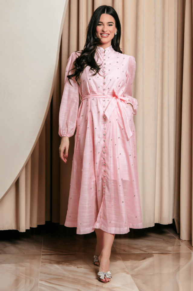 Emelia Crystal Embellished Sheer Maxi Dress - WEUXS