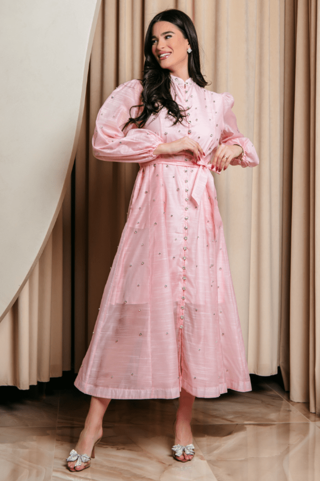 Emelia Crystal Embellished Sheer Maxi Dress - WEUXS